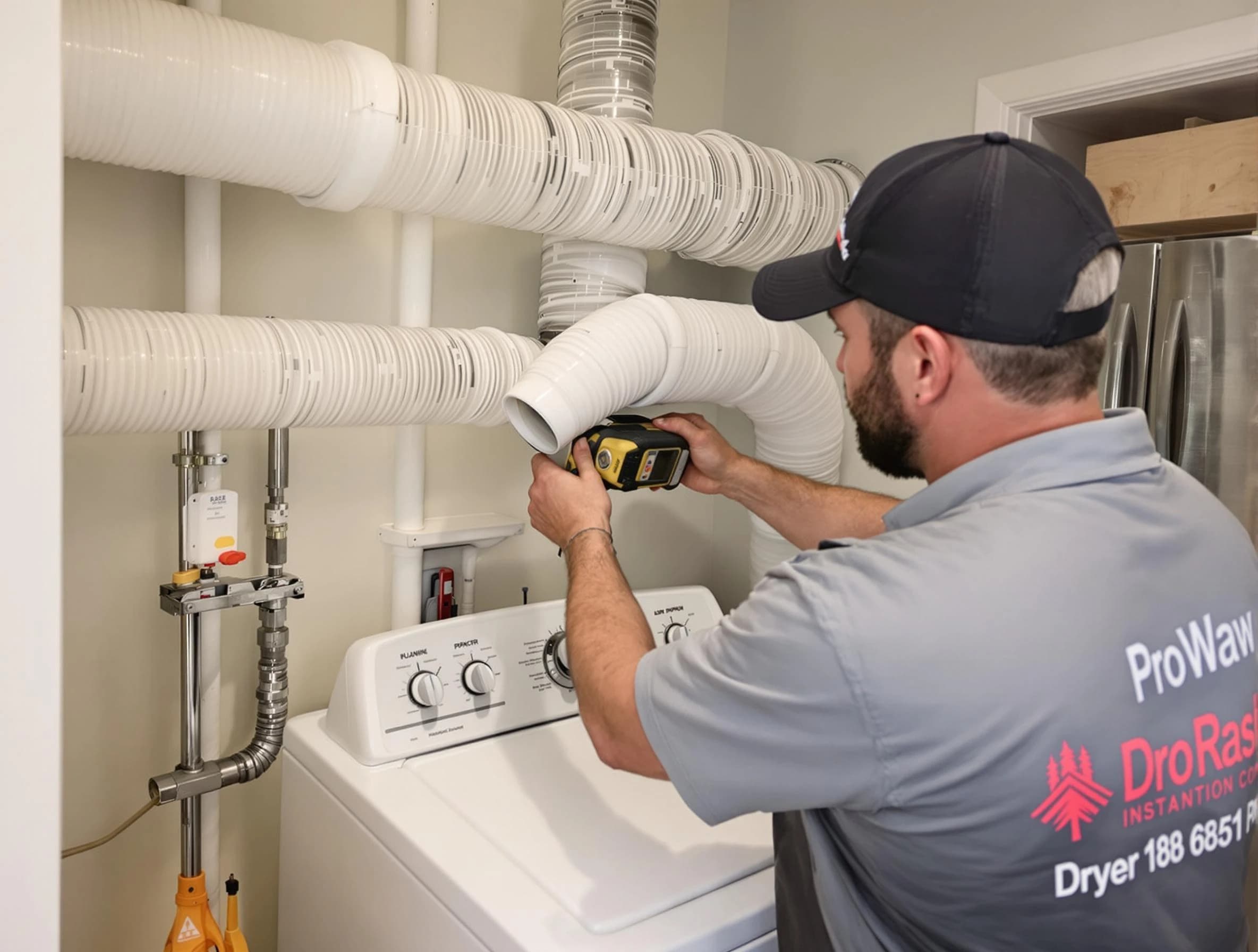 Professional dryer vent hose installation by Milford Dryer Vent Cleaning in Milford
