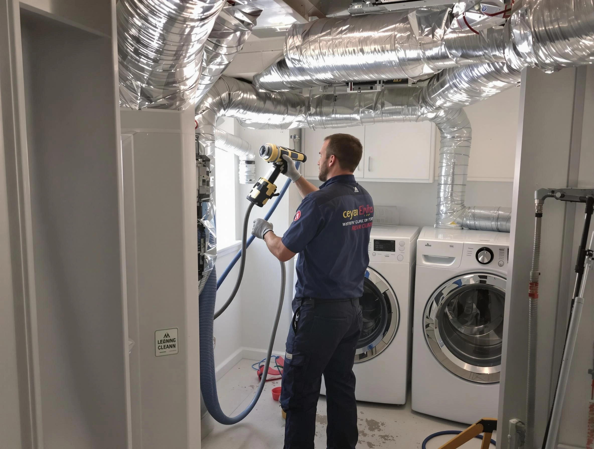 Milford Dryer Vent Cleaning specialist using advanced equipment for thorough duct cleaning in Milford
